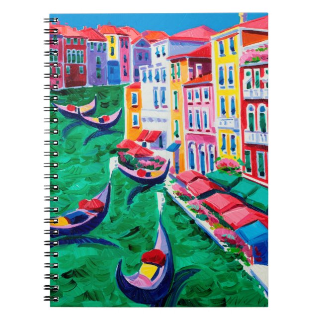 Carnet peinture à l'huile de Venise, Italie sur toile (Devant)