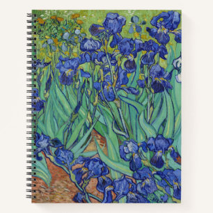 Carnet Peinture à l'huile florale Irises Bleus Célèbres d