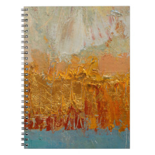 Carnet Peinture à l'huile jaune sur toile. Original abstr
