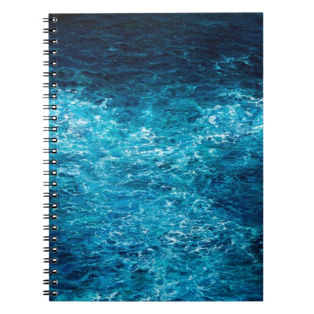 Carnet peinture à l'huile montrant les vagues de l'océan  (Devant)