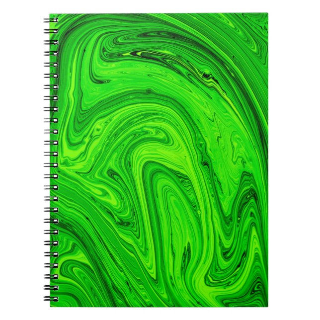 Carnet Peinture à l'huile verte abstrait arrière - plan.  (Devant)
