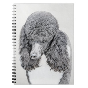Carnet Peinture à paille noire standard - Art du chien