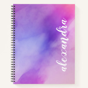 Carnet Peinture Abstraite à l'encre rose et violet