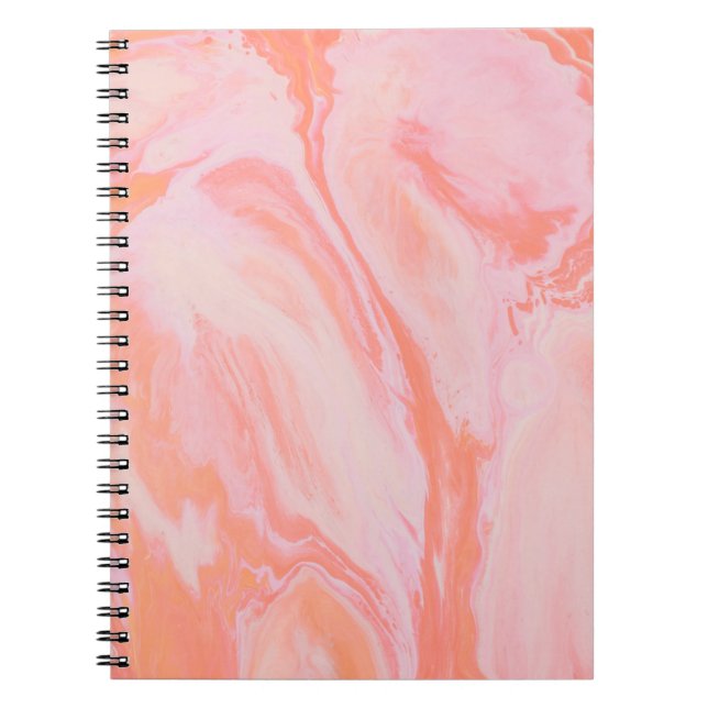 CARNET PEINTURE ABSTRAITE BLEUE ET BLANCHE  (Devant)