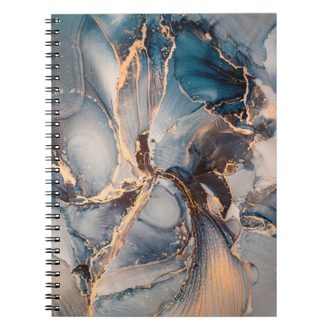 Carnet Peinture abstraite de luxe en encre d'alcool (Devant)