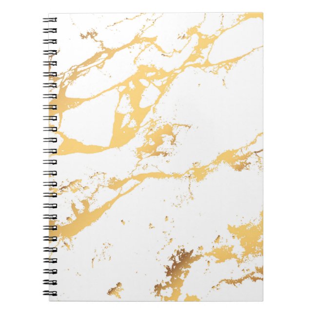 Carnet Peinture Abstraite en acrylique or et blanc Abstra (Devant)