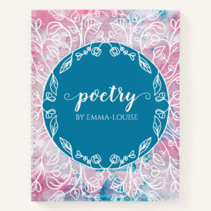 Carnet Peinture Abstraite florale Poésie personnalisée