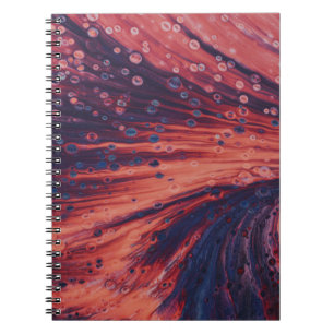 Carnet Peinture abstraite rouge et noire
