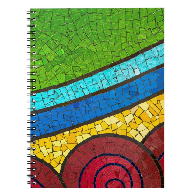Carnet Peinture abstraite verte et rouge (Devant)