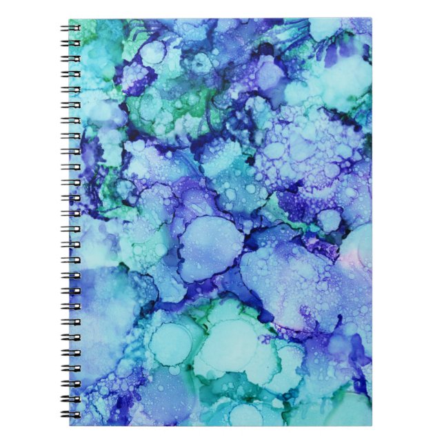Carnet Peinture abstraite violette et bleue (Devant)
