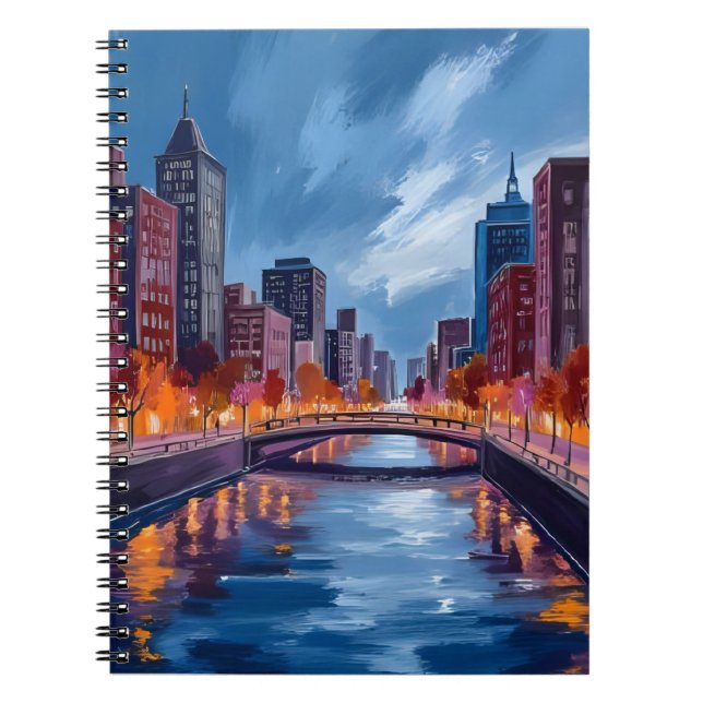 Carnet Peinture aquarelle des nuits de la ville (Devant)