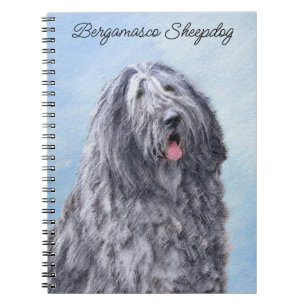 Carnet Peinture Bergamasco Sheepdog - Chien original mign