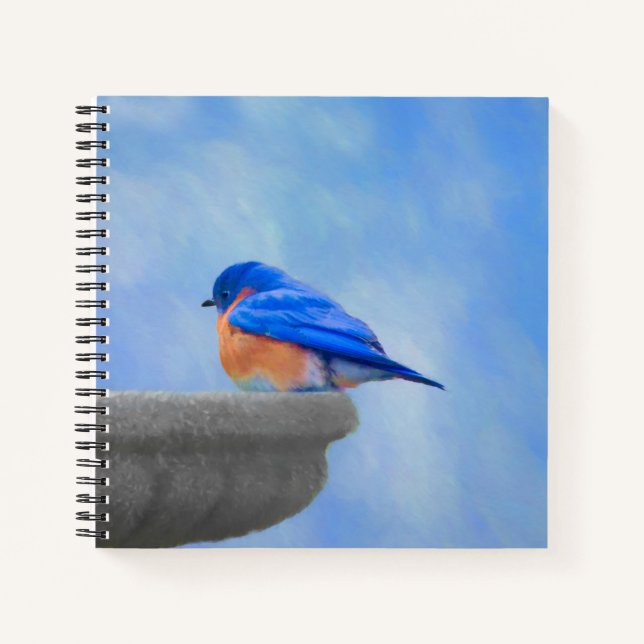 Carnet Peinture Bluebird - Art original pour oiseaux (Devant)