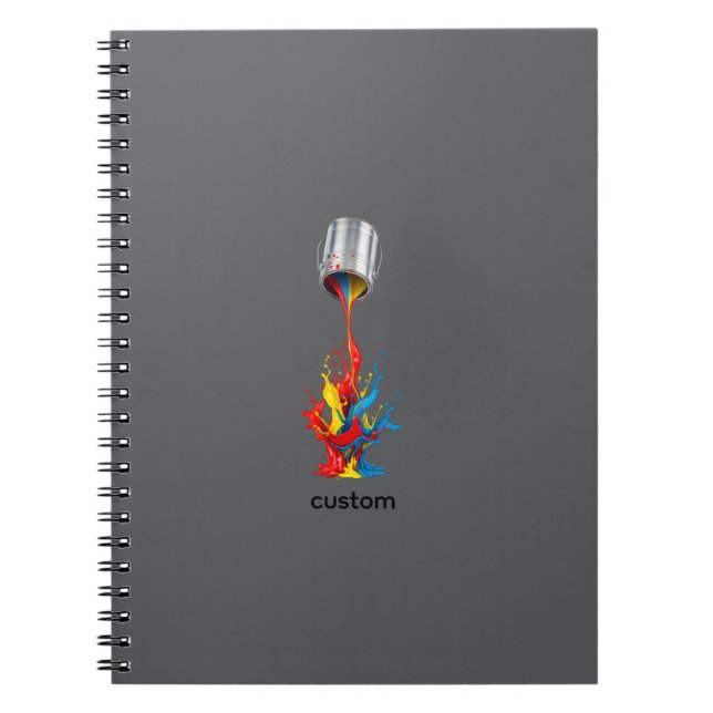 Carnet Peinture Boîte de Couleurs Éclaboussées Art (Devant)