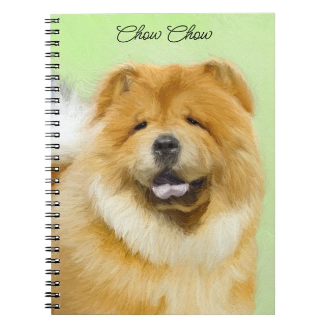 Carnet Peinture Chow Chow - Joli art original chien (Devant)