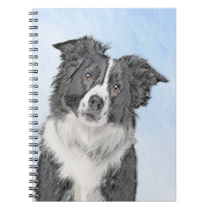 Carnet Peinture Collie Bordure - Joli art original chien