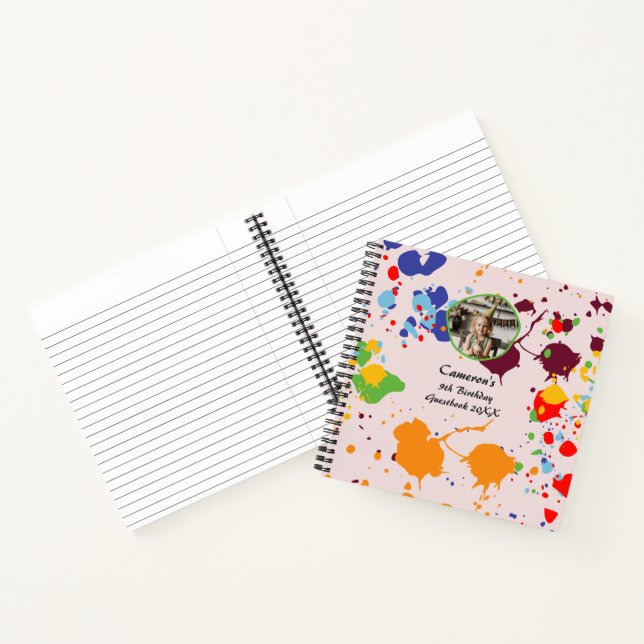 Carnet Peinture Colorful 9e anniversaire Art Party Guestb (Intérieur)