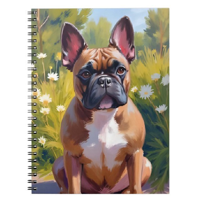 Carnet Peinture d'animal de compagnie Bouledogue français (Devant)