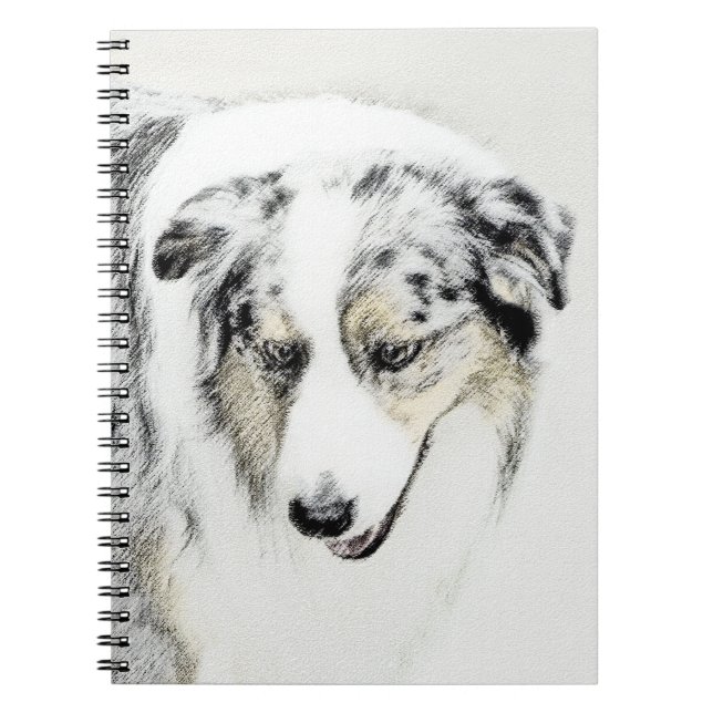 Carnet Peinture de berger australien - Art original de ch (Devant)