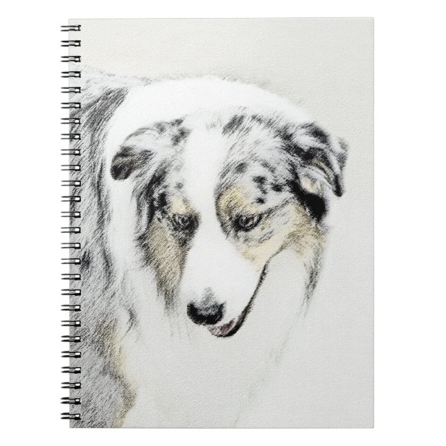Carnet Peinture de berger australien - Art original de ch (Devant)