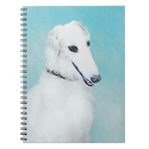 Carnet Peinture de Borzoi (Blanc) - Joli Chien d'origine
