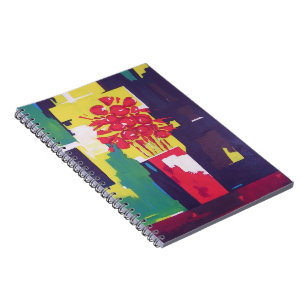 Carnet Peinture de bouquet de fleurs Arrière - plan Abstr
