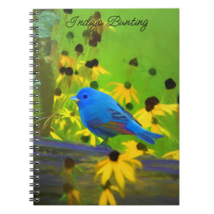 Carnet Peinture de Bunting Indigo - Art original pour ois