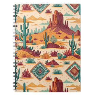 Carnet Peinture de canyon et de cactus du désert du Sud-O
