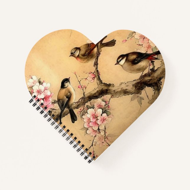 Carnet Peinture de cerisier en fleurs (Devant)