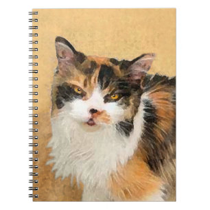 Carnet Peinture de chat Calico - Cute Original Cat Art