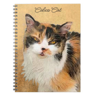 Carnet Peinture de chat Calico - Cute Original Cat Art