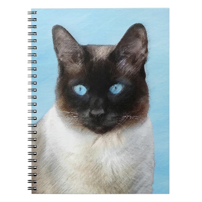 Carnet Peinture de chats de Siamese - Cute Original Cat A (Devant)