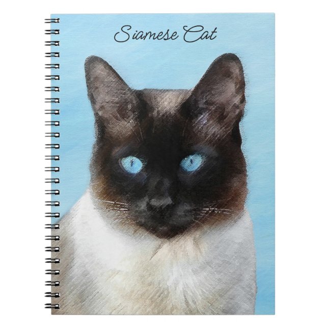 Carnet Peinture de chats de Siamese - Cute Original Cat A (Devant)