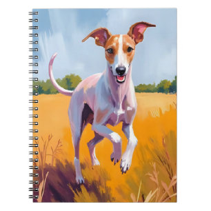 Carnet Peinture de chien lévrier italien animal de compag