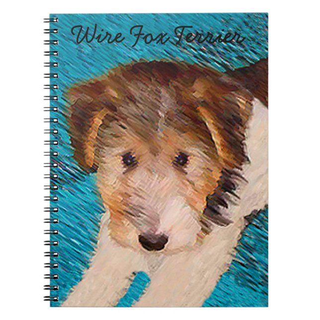 Carnet Peinture de chiot Terrier Fox - Art de chien origi (Devant)
