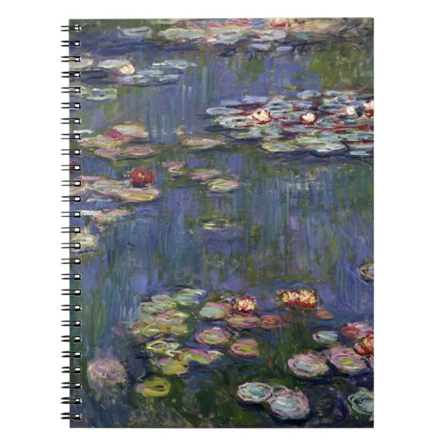 Carnet Peinture de Claude Monet Impressionniste Nymphéas (Devant)