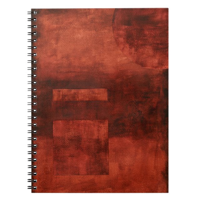 Carnet Peinture de Crimson profonde avec formes géométriq (Devant)