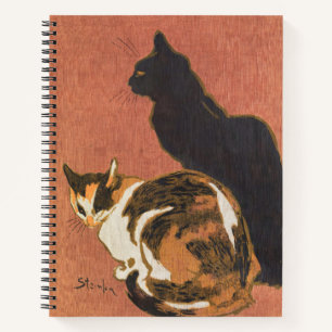 Carnet Peinture de deux chats vintages Steinlen