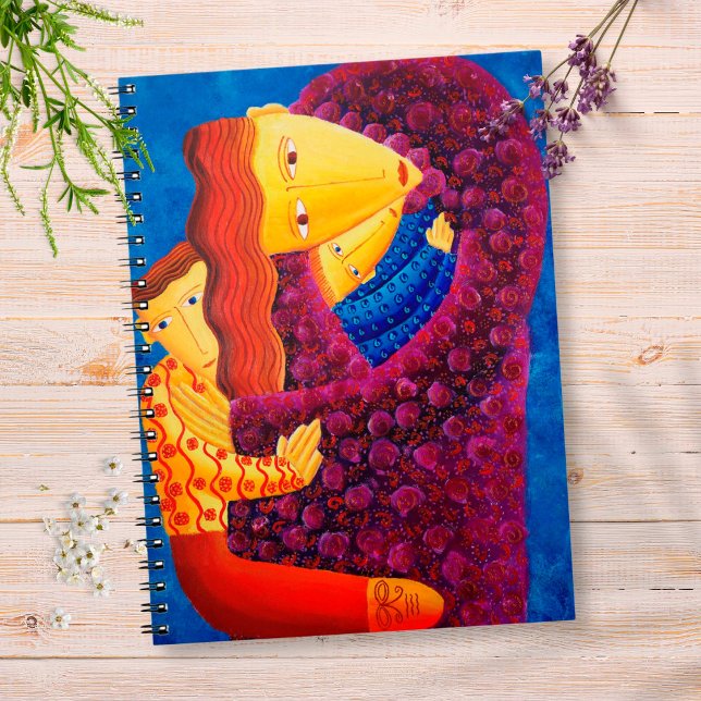 Carnet Peinture de famille mère et fils Art moderne (Créateur téléchargé)