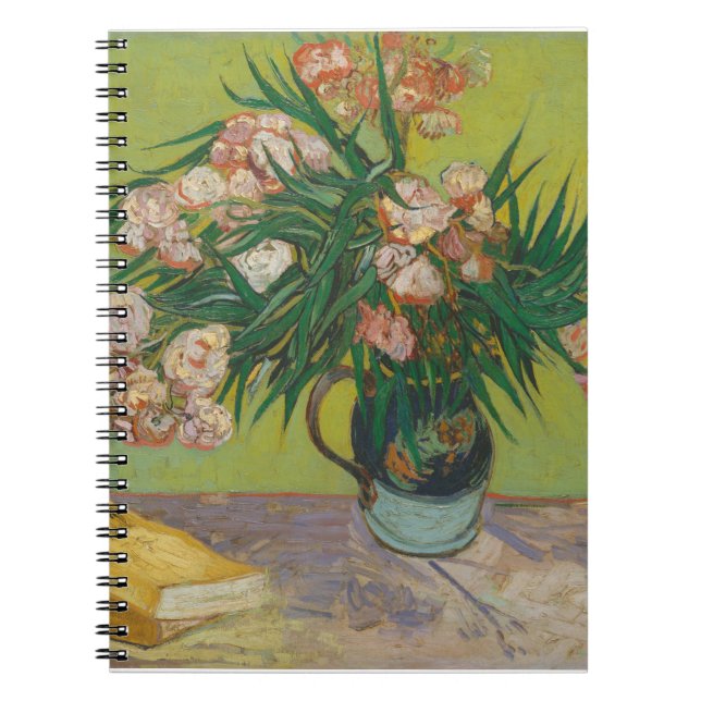 Carnet Peinture de fleur d'oléandre de Vincent Van Gogh (Devant)