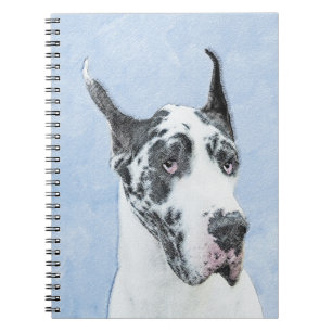 Carnet Peinture de Great Dane (Arlequin) - Art original d