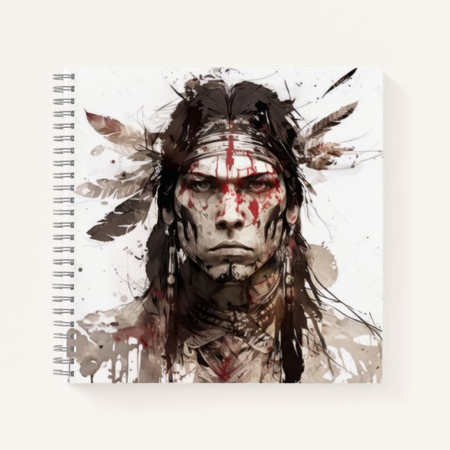 Carnet Peinture de guerrier amérindien (Devant)