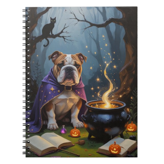 Carnet Peinture de Halloween fantaisiste de Bouledogue (Devant)