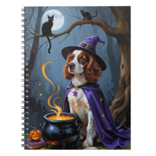 Carnet Peinture de Halloween fantaisiste de chien Brittan