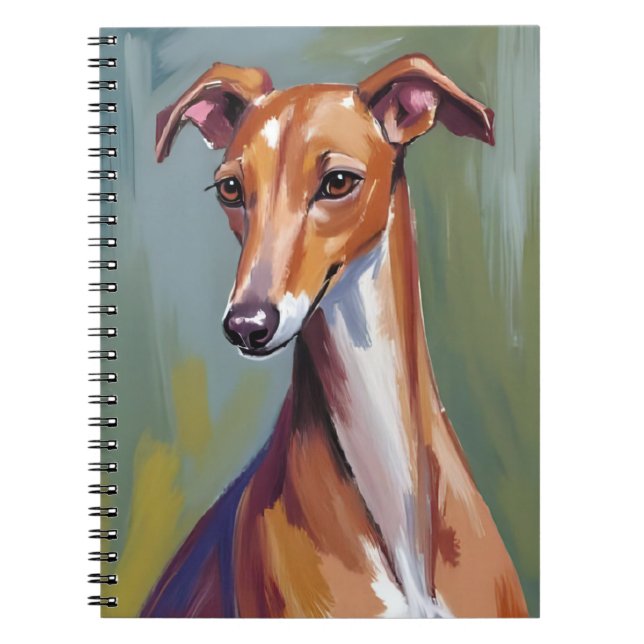 Carnet Peinture de lévrier italien (Devant)