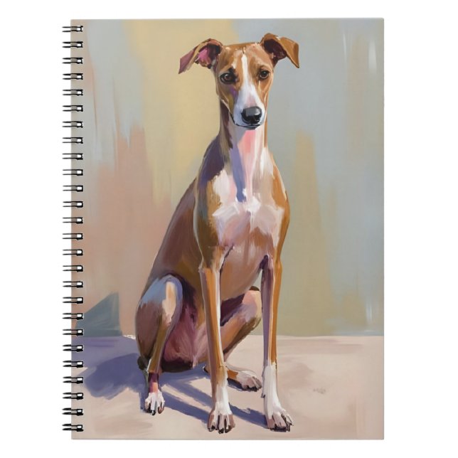 Carnet Peinture de lévrier italien (Devant)