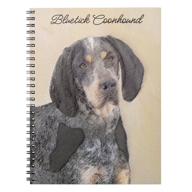 Carnet Peinture de linge bluetick - mignon chien original (Devant)