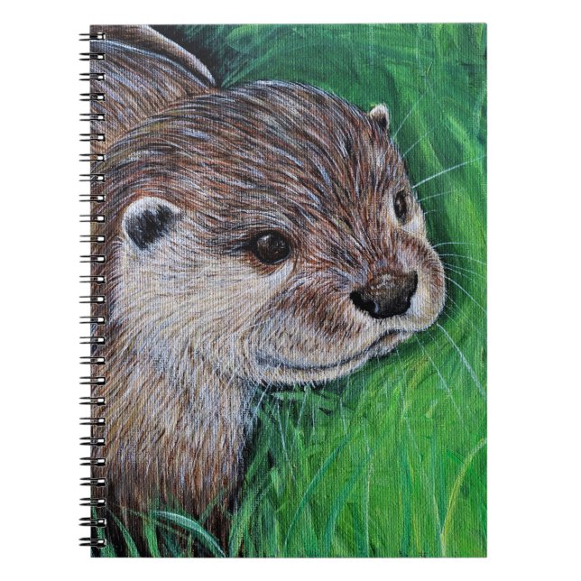 Carnet Peinture de loutre de rivière Little (Devant)