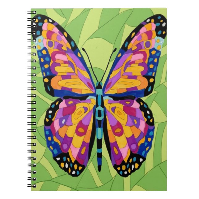 Carnet Peinture de papillon abstrait  (Devant)
