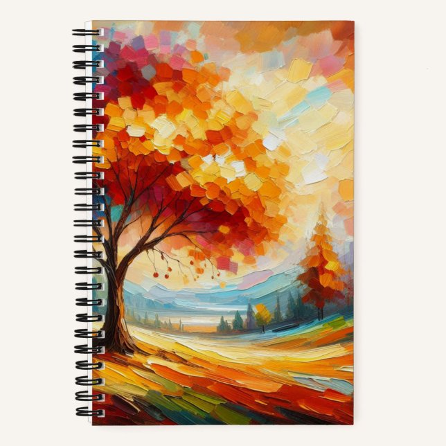 Carnet Peinture de paysage avec des couleurs vives (Recto)